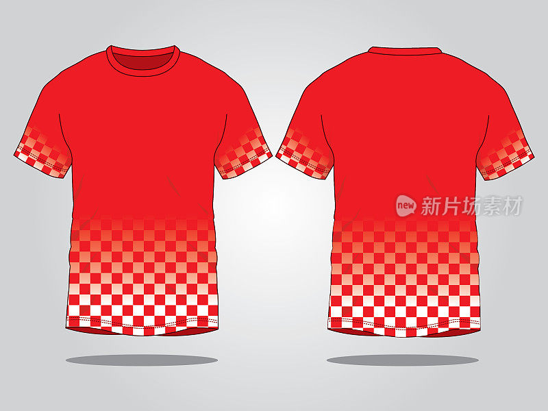 T-Shirt Design Vector (Red / White)